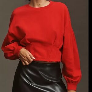 Anthropologie Red Crewneck Sweater - Size M